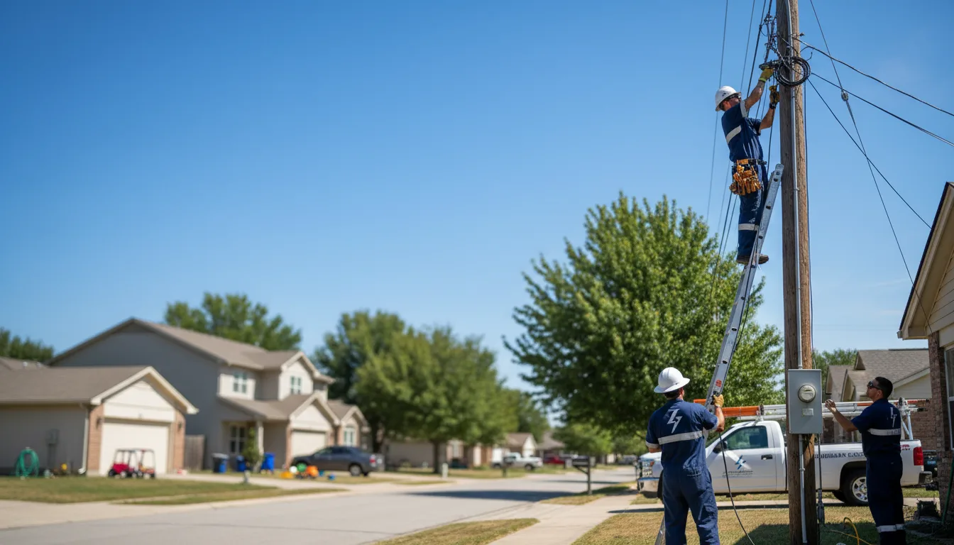 Residential electrician providing installation services in Hugo, OK